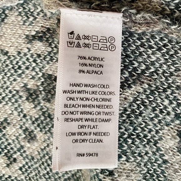 Cynthia Rowley Alpaca Blend Leopard Print Long Knit Cardigan - Picture 6 of 6